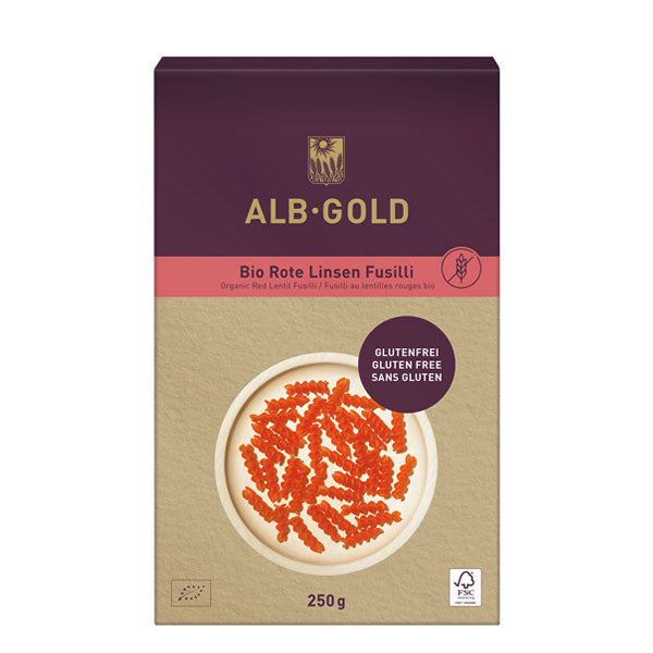 Alb Gold Organic Red Lentil Fusilli