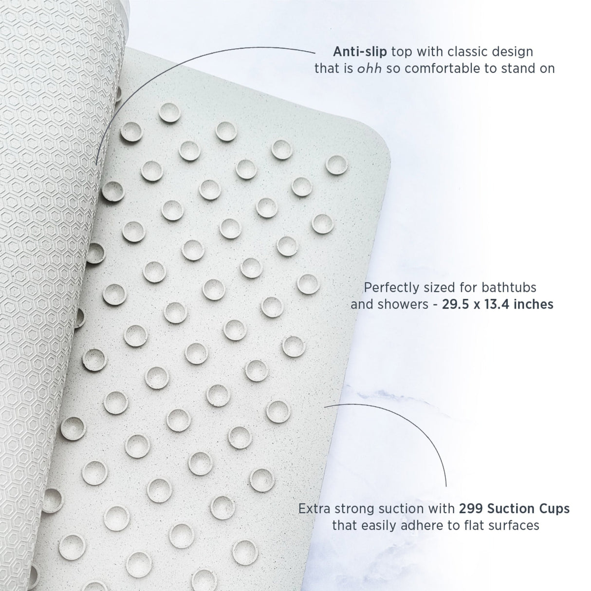 Big Bath Mat in Natural Rubber - Big