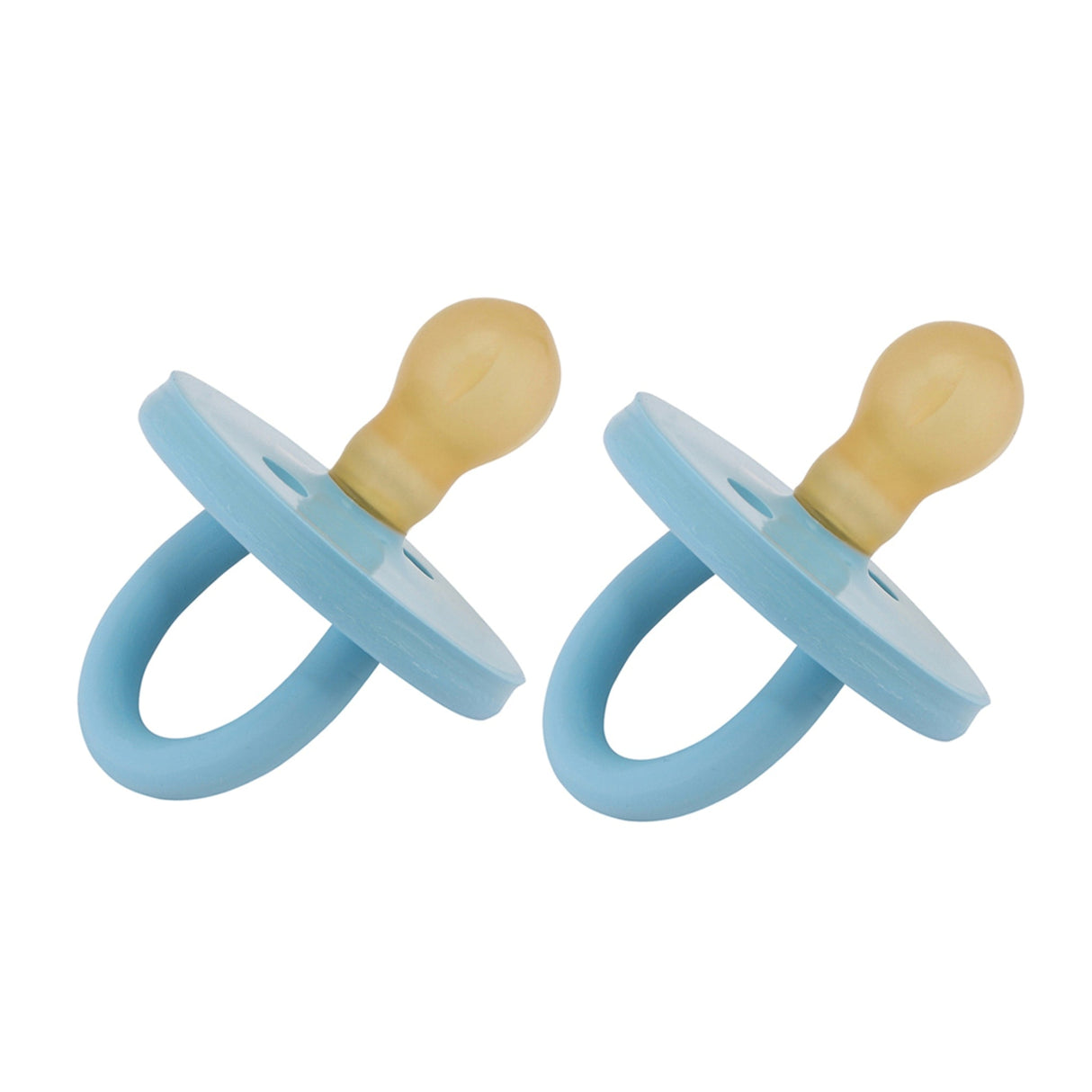 Natural Rubber BumiBébé Pacifier ROUND Newborn 0+ Months Two-Pack - Round 0-3 months
