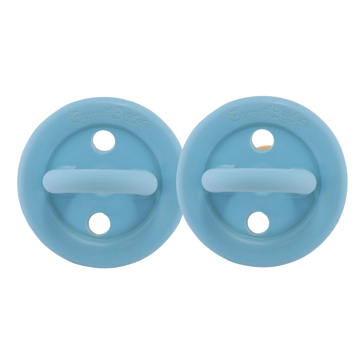 Natural Rubber BumiBébé Pacifier ROUND Newborn 0+ Months Two-Pack - Round 0-3 months