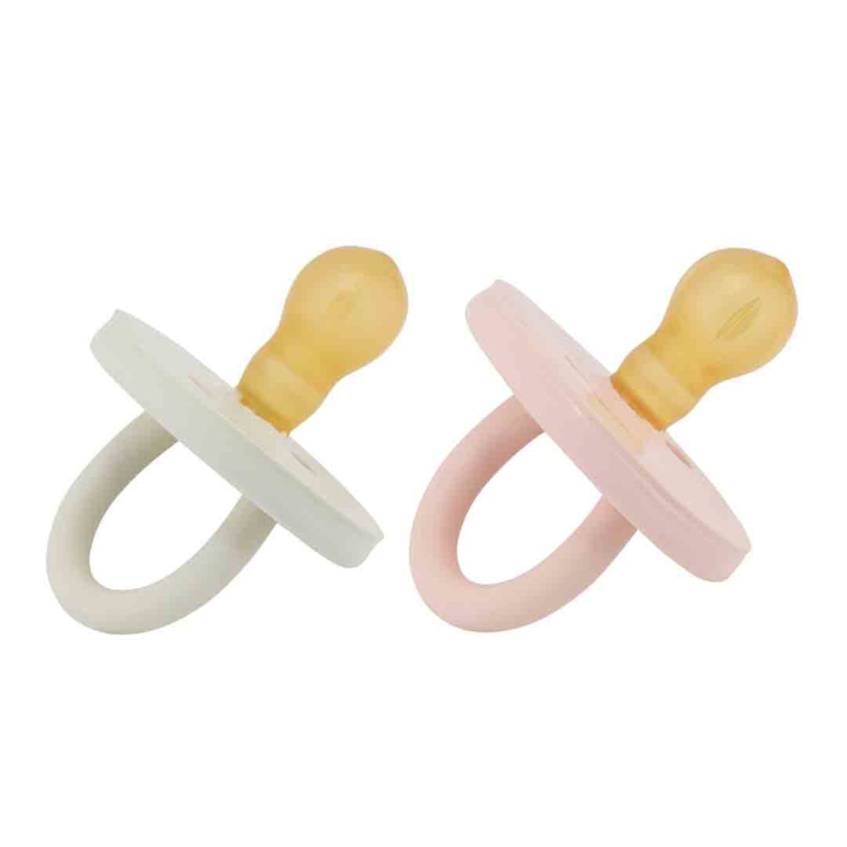 Natural Rubber BumiBébé Pacifier ROUND Newborn 0+ Months Two-Pack - Round 0-3 months