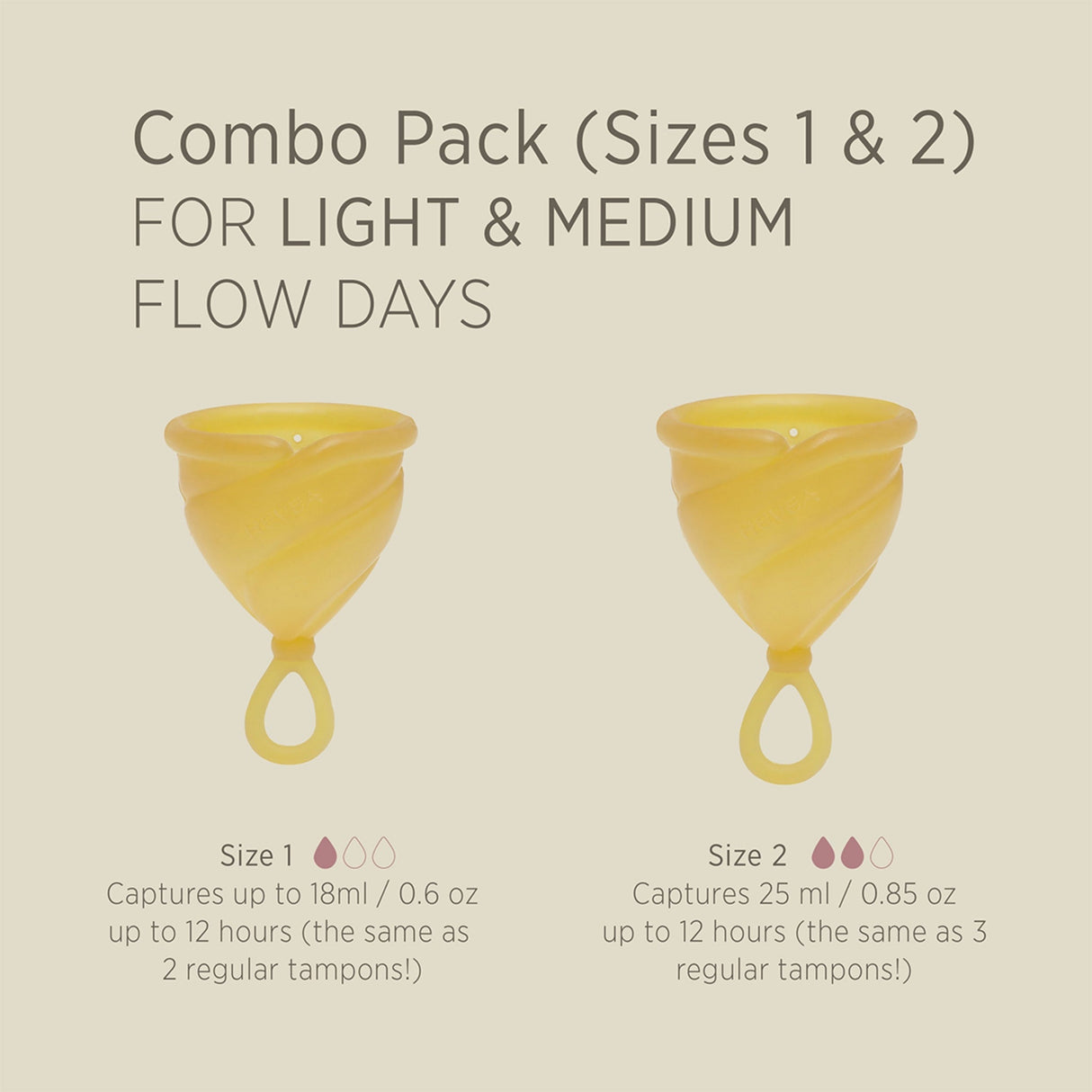 LOOP Menstrual Cup Combo - Sizes 1 & 2