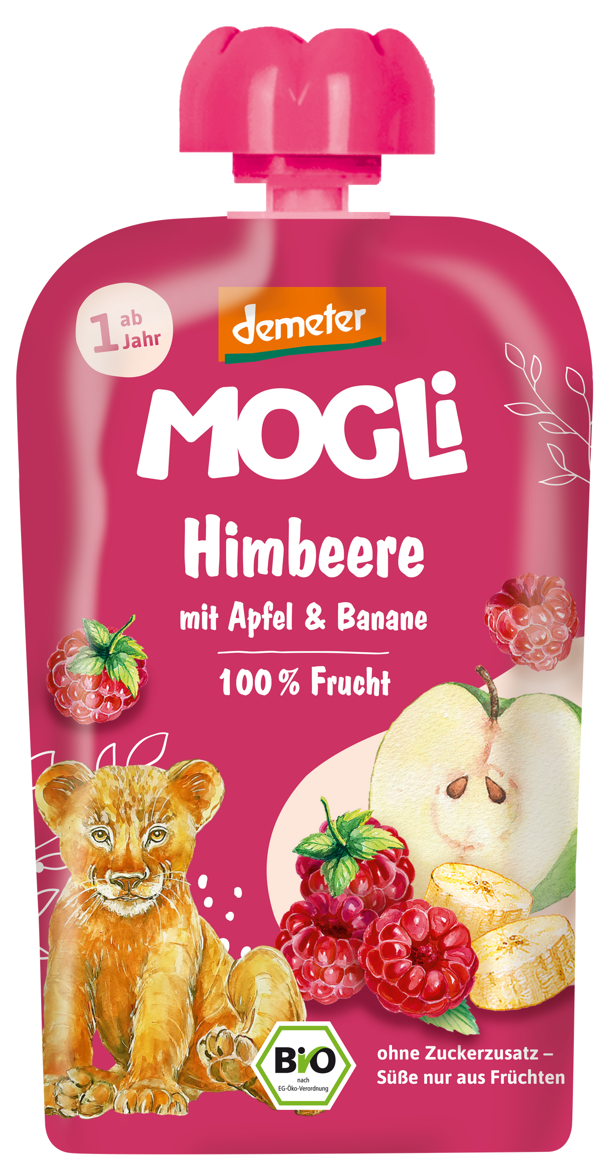 MOGLi Organic Fruit Pouch - Raspberry Apple Banana