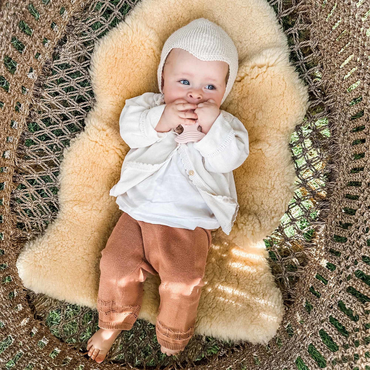 Fish Teether & Kawan Teether Ring  in Natural Rubber Two-Pack -
