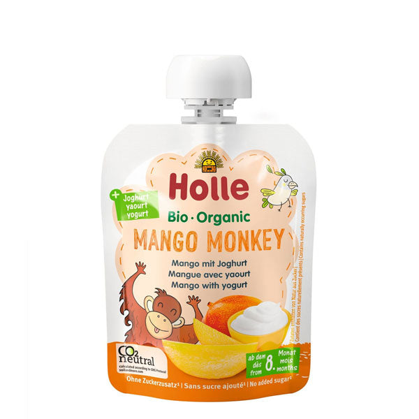 Holle Organic Baby Food Pouch with Yogurt - Mango Monkey