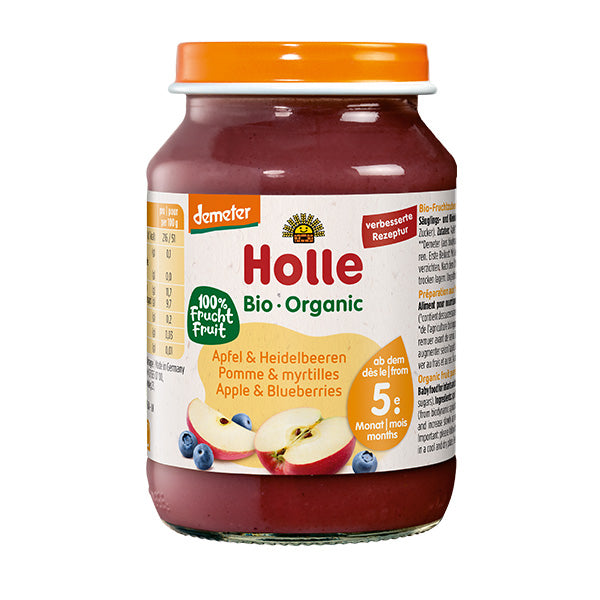 Holle Organic Apple & Blueberries Baby Food