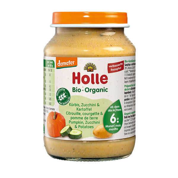 Holle Organic Pumpkin, Zucchini & Potatoes Baby Food