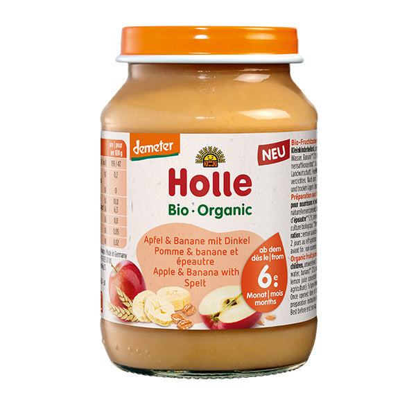 Holle Organic Apple & Banana with Spelt Baby Food