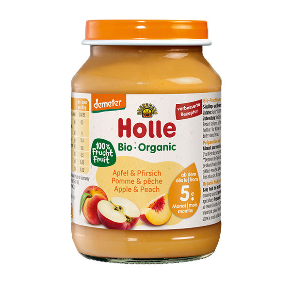 Holle Organic Apple & Peach Baby Food