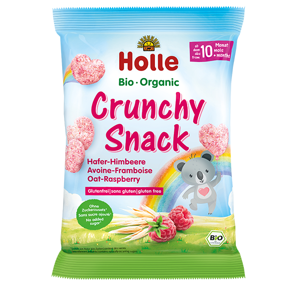 Holle Organic Crunchy Snack Oat - Raspberry
