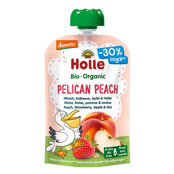 Holle Organic Baby Food Pouch - Pelican Peach