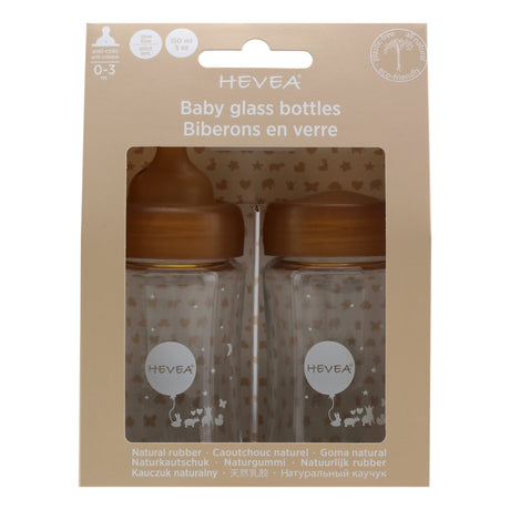 Wide Neck Baby Glass Bottles 150ml/5oz Two-Pack - 150ml/5oz