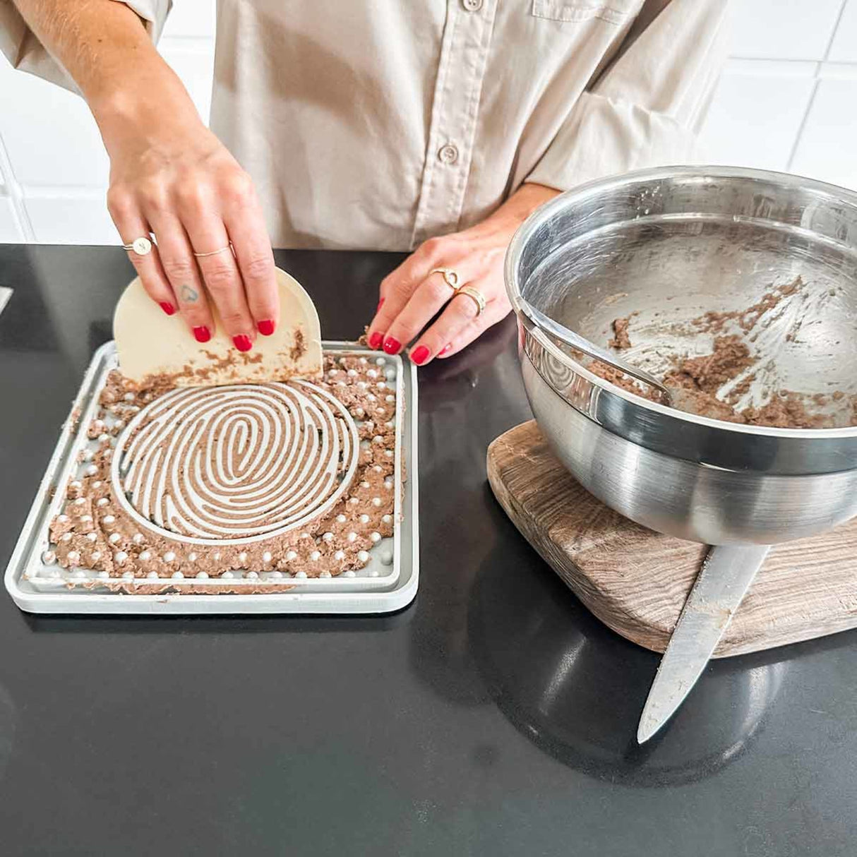 Dog Licking Mat in Natural Rubber -