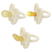 Trial Trio-Pack Natural Rubber Pacifiers - Three Teat Mix for Newborn 0+ Months - 0-3 months