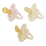 Trial Trio-Pack Natural Rubber Pacifiers - Three Teat Mix for Newborn 0+ Months - 0-3 months