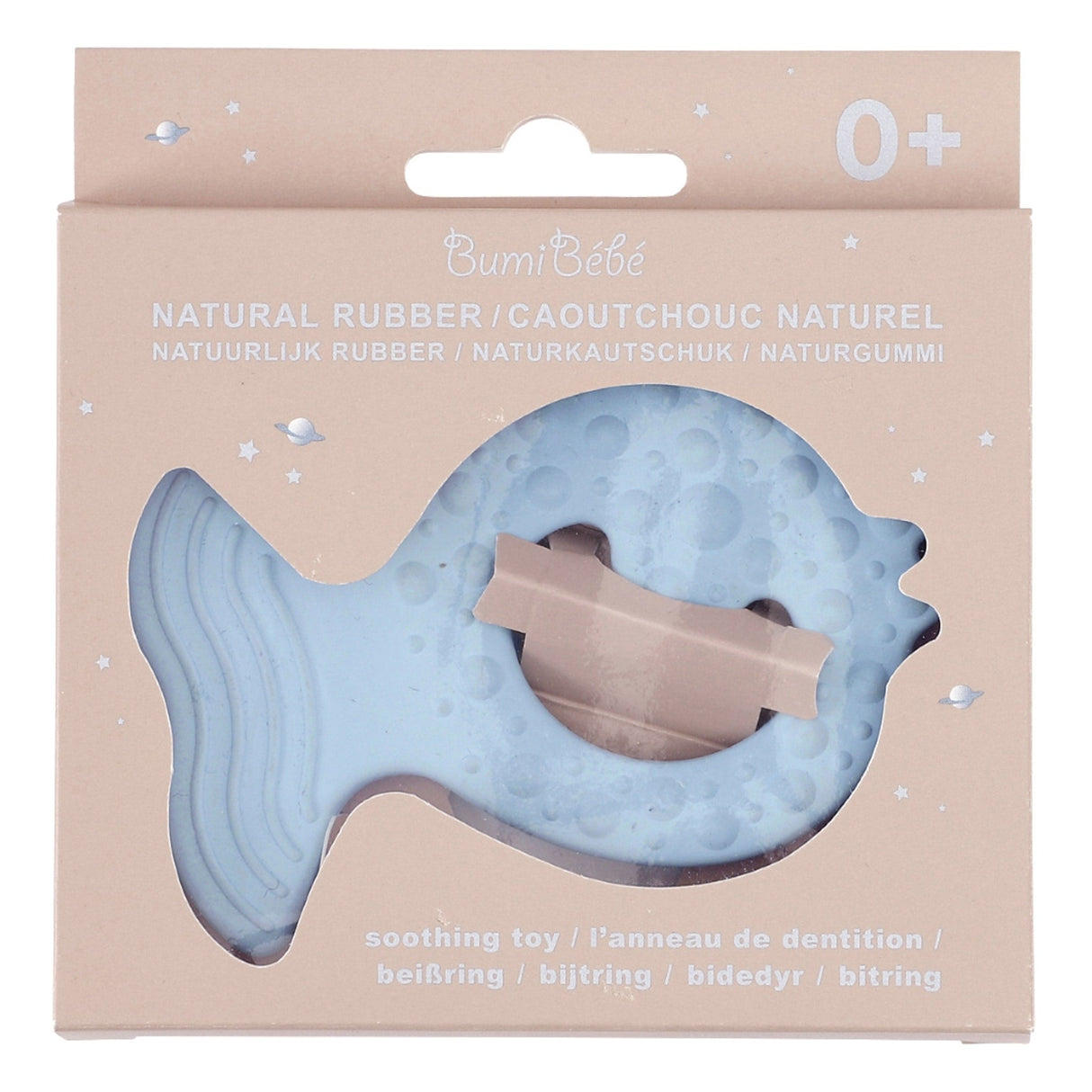 Fish Teether in Natural Rubber -