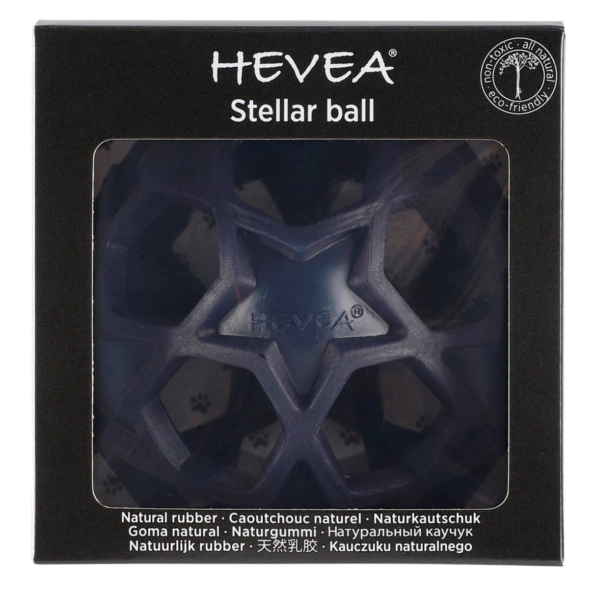 Stellar Ball 2-in-1 Dog Activition & Fetch Toy in Natural Rubber