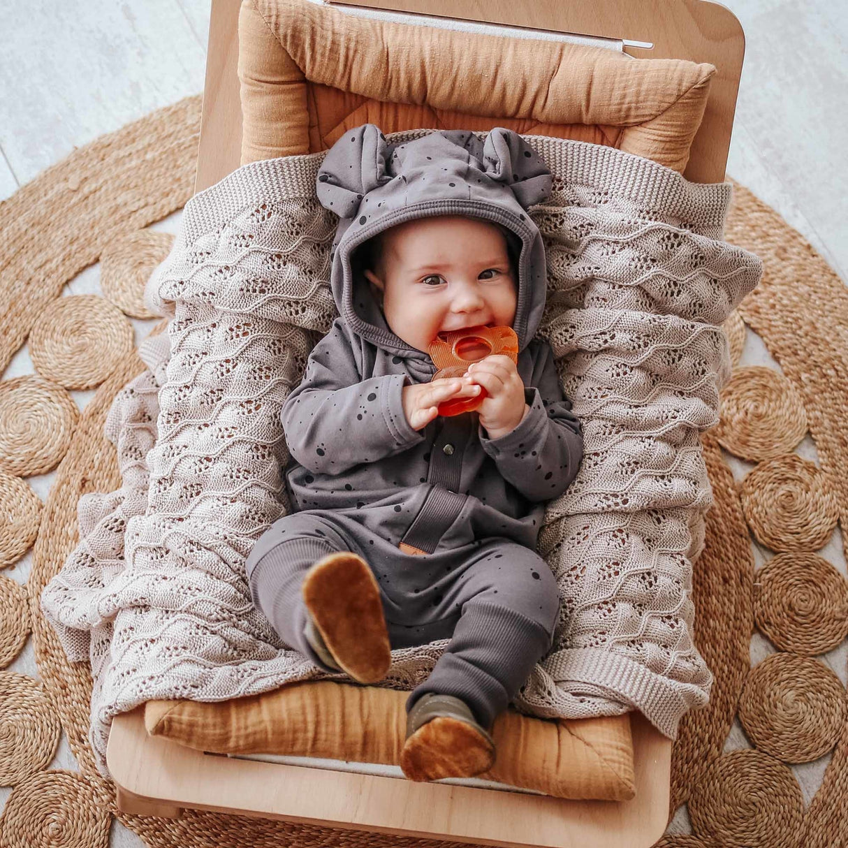 Panda Teether in Natural Rubber -