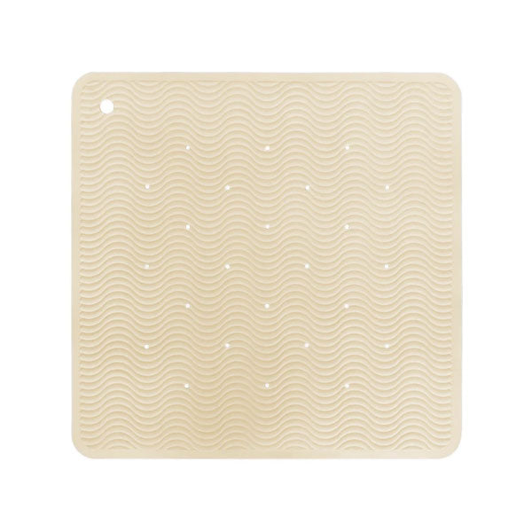 Hevea Natural Rubber Bath Mat Wave Sqaure