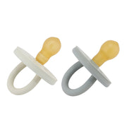 Natural Rubber BumiBébé Pacifier ROUND 3-36 Months Two-Pack - Round 3-36 months