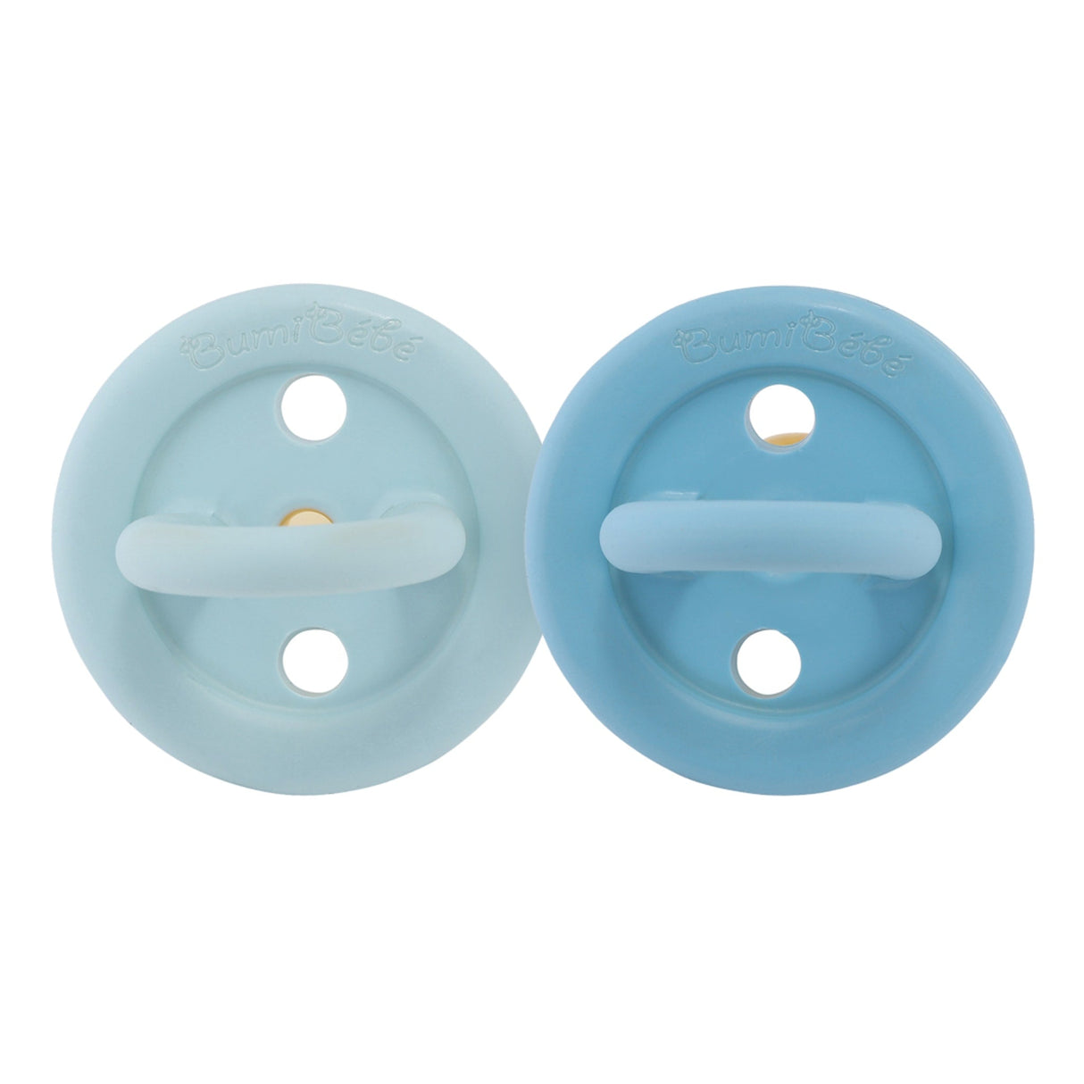 Natural Rubber BumiBébé Pacifier ROUND 3-36 Months Two-Pack - Round 3-36 months