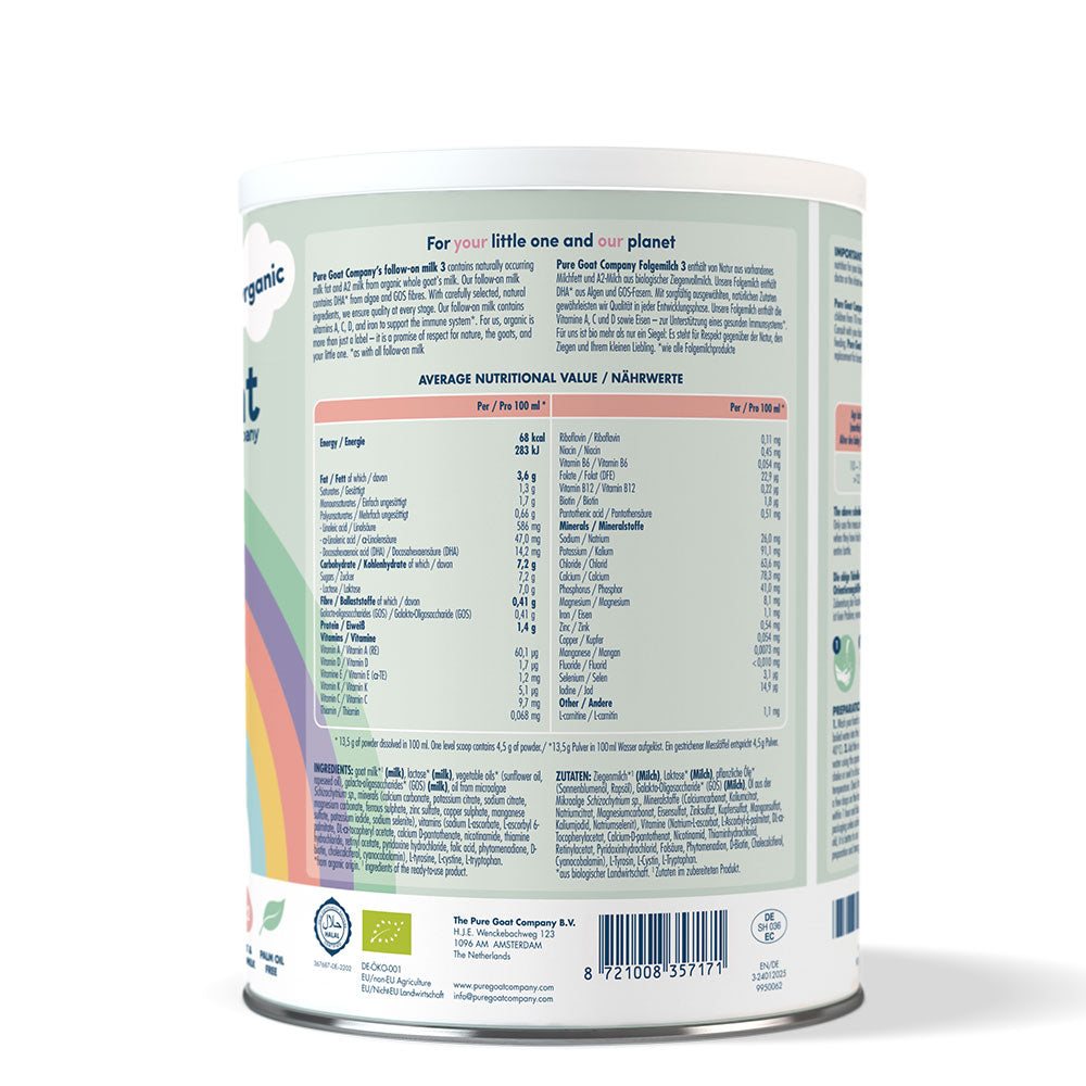 Pure Goat Company Organic Follow-on formula 3 - 400g