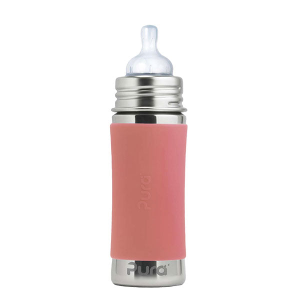 Pura Kiki 11oz Infant Bottle - Rose Sleeve