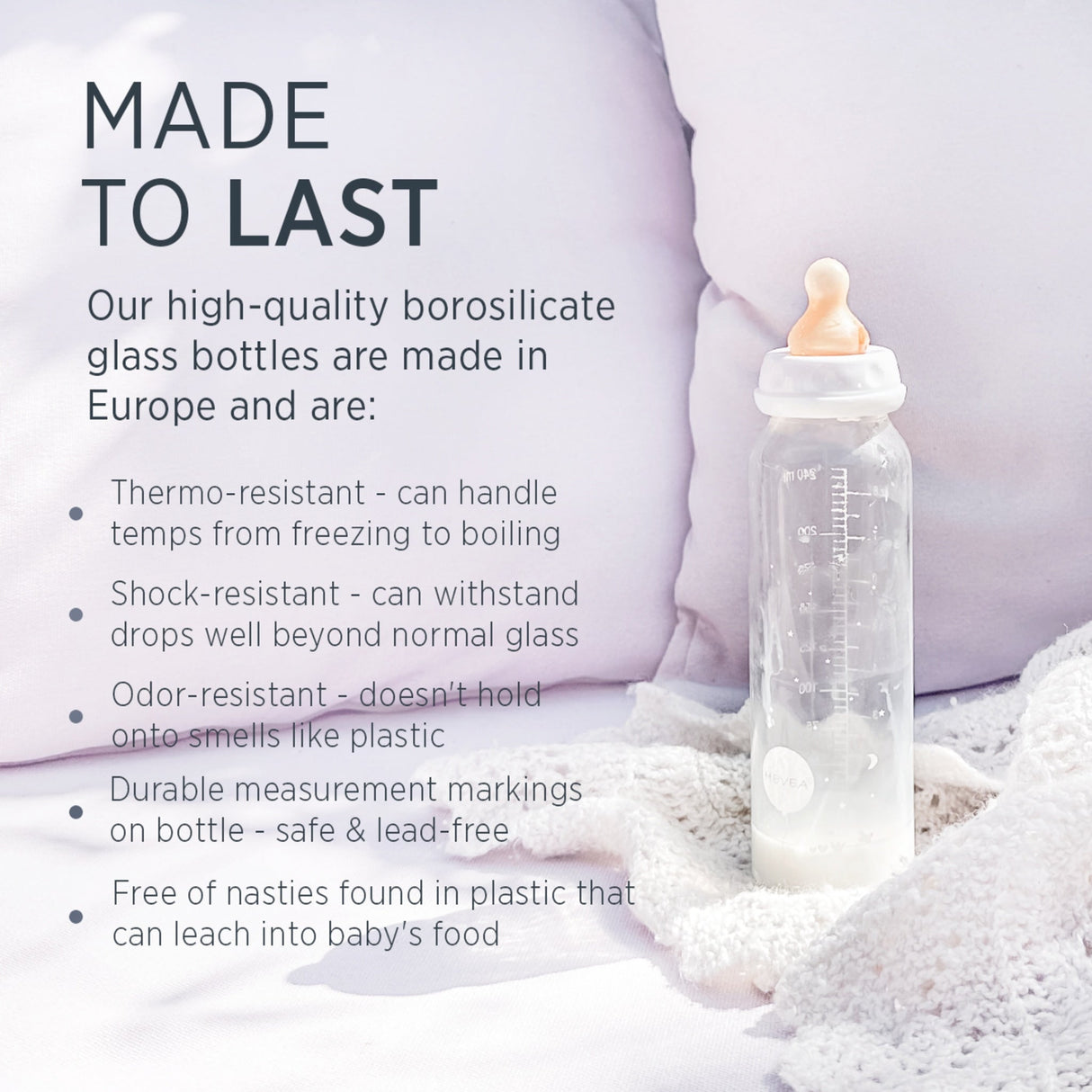 Standard Neck Baby Glass Bottle 240ml/8oz Single-Pack - 240ml/8oz