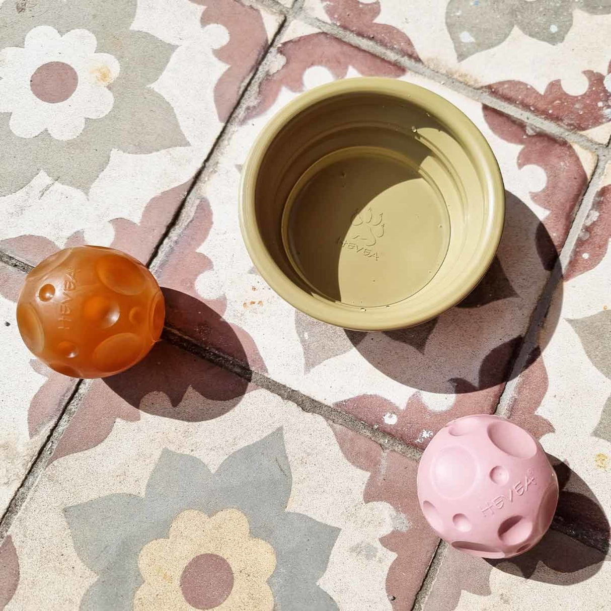 Moon Ball 2-in-1 Dog Activition & Fetch Toy in Natural Rubber -