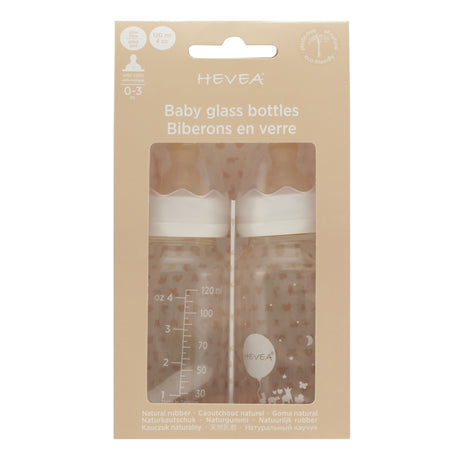 Standard Neck Baby Glass Bottles 120ml/4oz Two-Pack - 120ml/4oz