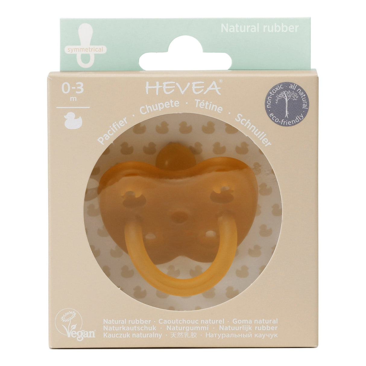 Natural Rubber Pacifier SYMMETRICAL Newborn 0+ Months Single-Pack - Symmetrical 0-3 months