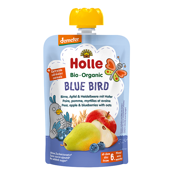 Holle Organic Baby Food Pouch - Blue Bird