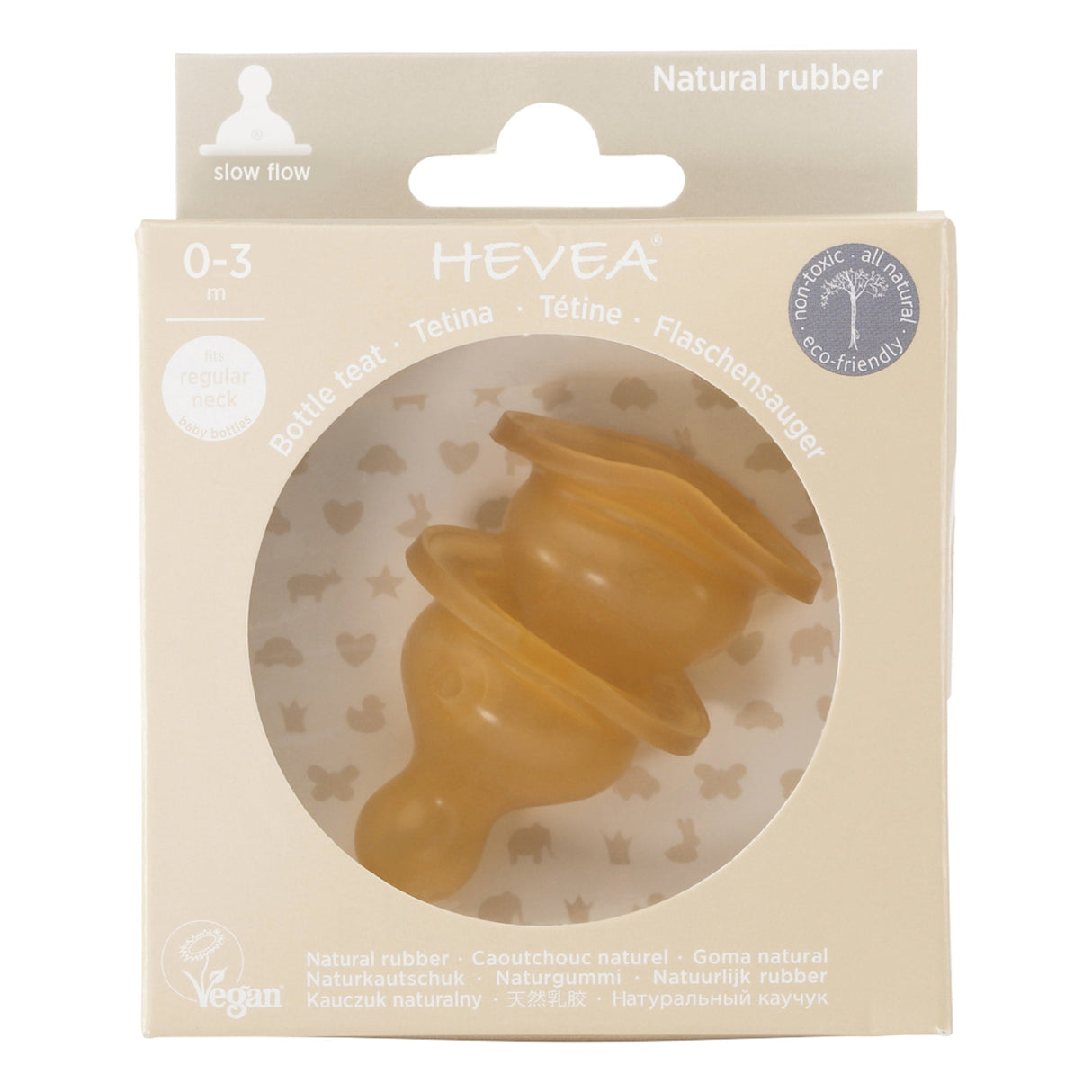 Standard Neck Baby Glass Bottle Nipples Two-Pack -