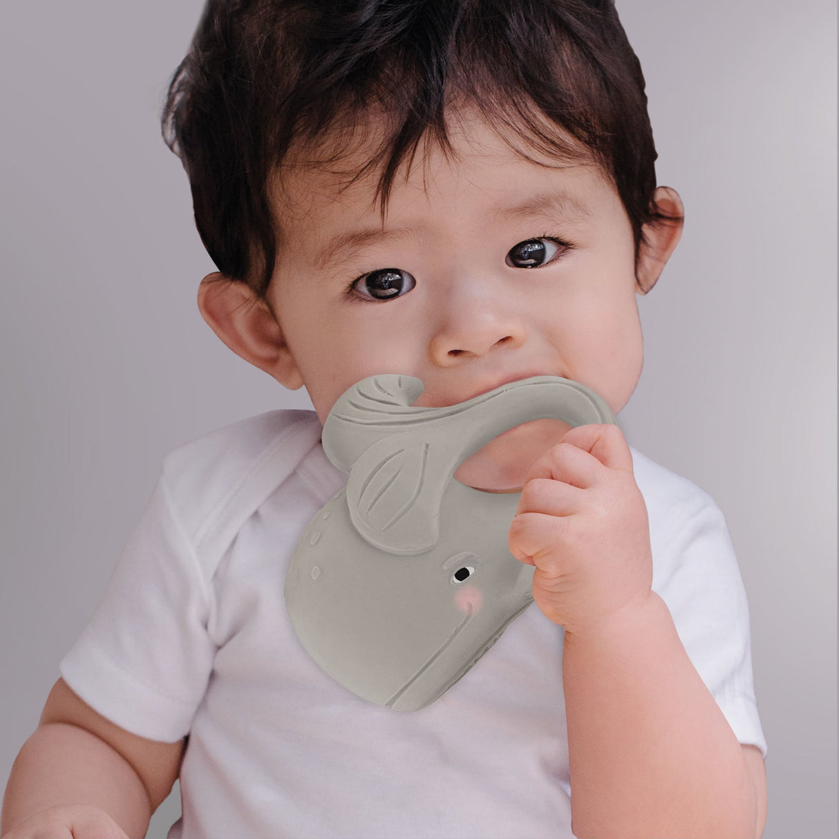 Gorm Whale Teether in Natural Rubber -