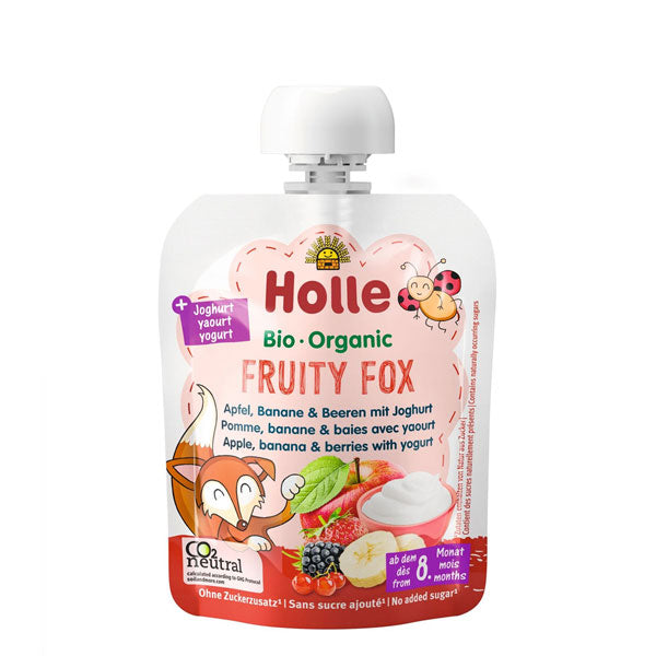 Holle Organic Baby Food Pouch with Yogurt - Fruity Fox