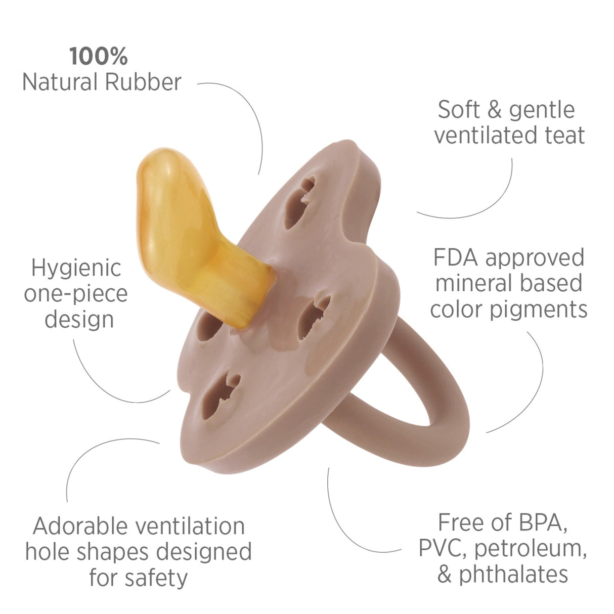 Natural Rubber Pacifier ORTHODONTIC 3-36 Months Single-Pack - Orthodontic 3-36 months