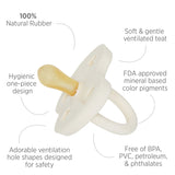 Natural Rubber Pacifier SYMMETRICAL 3-36 Months Two-Pack - Symmetrical 3-36 months