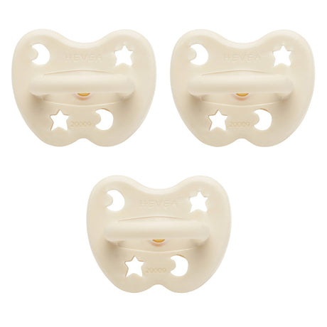 Trial Trio-Pack Natural Rubber Pacifiers - Three Teat Mix for Newborn 0+ Months - 0-3 months