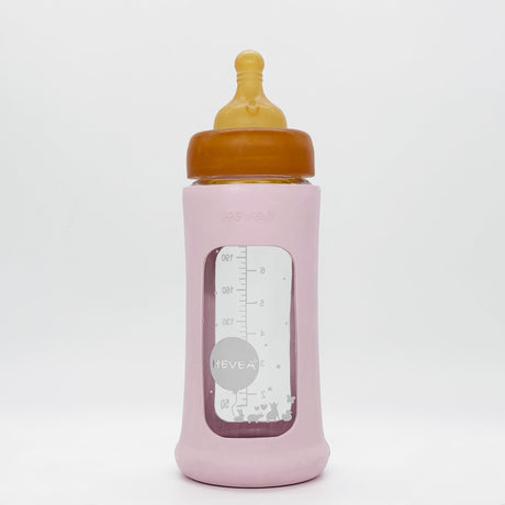 Wide Neck Baby Glass Bottle with Sleeve 250ml/8.5oz Single-Pack - 250ml/8.5oz