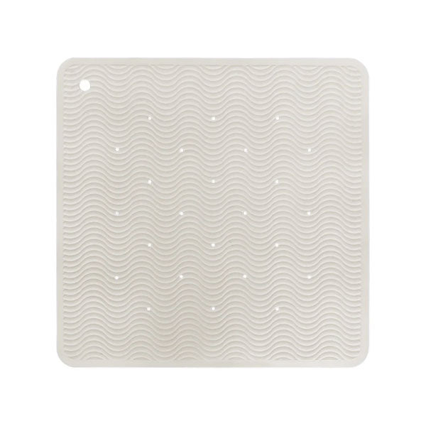 Hevea Natural Rubber Bath Mat Wave Sqaure