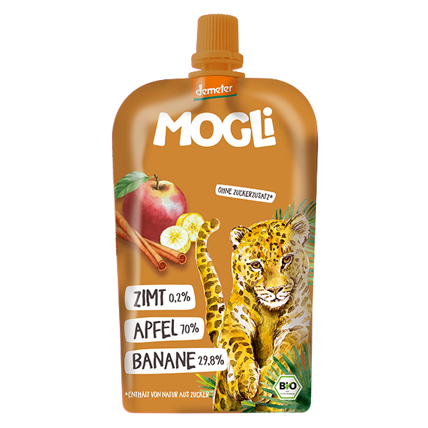 MOGLi Organic Fruit Pouch - Apple Cinnamon Banana