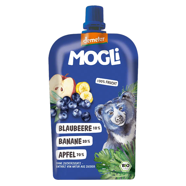 MOGLi Organic Fruit Pouch - Blueberry Apple Banana