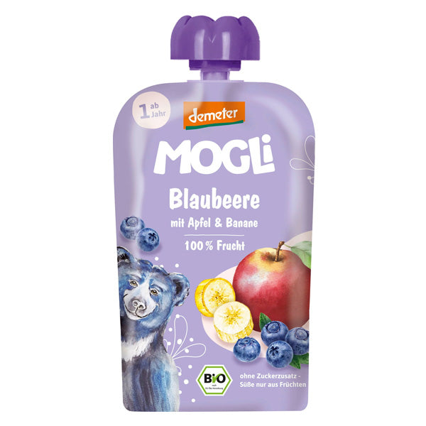 MOGLi Organic Fruit Pouch - Blueberry Apple Banana