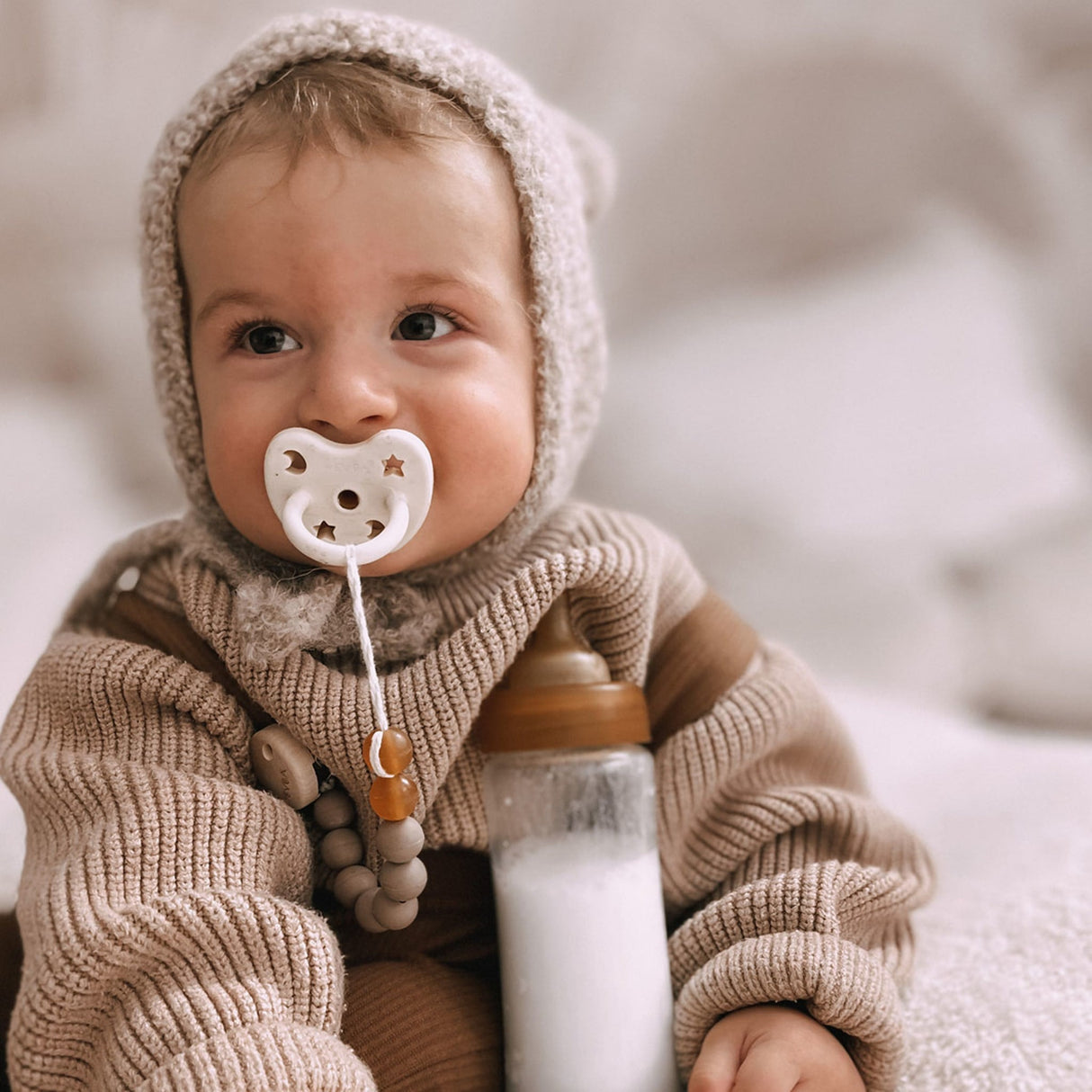 Natural Rubber Pacifier SYMMETRICAL 3-36 Months Two-Pack - Symmetrical 3-36 months