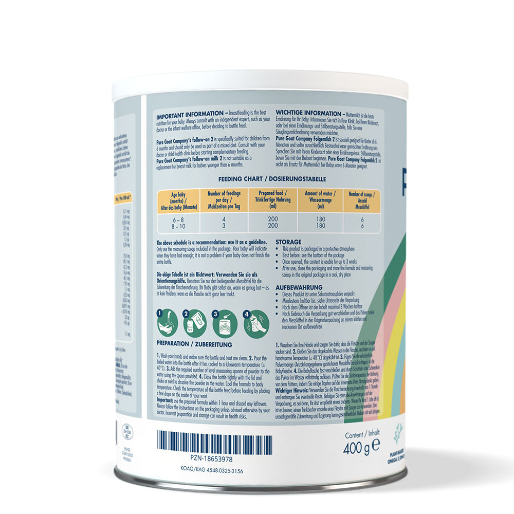 Pure Goat Company Organic Follow-on formula 2 - 400g