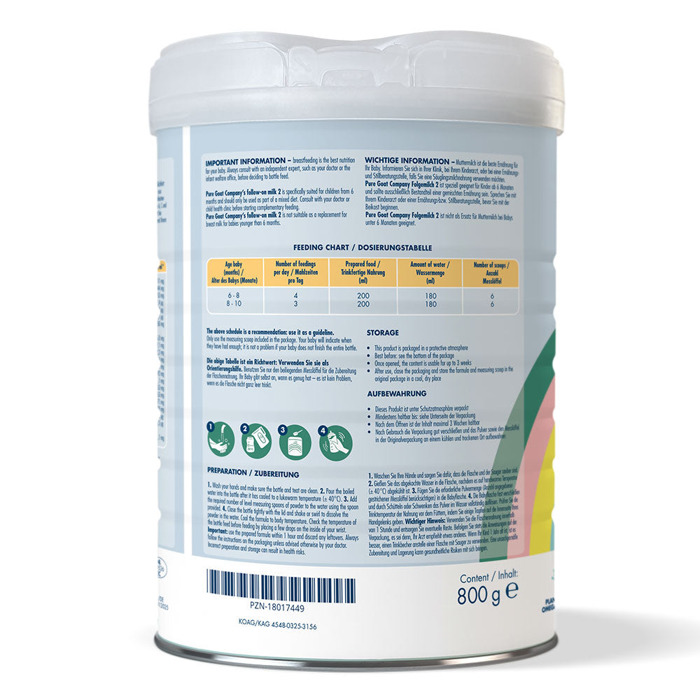 Pure Goat Company Organic Follow-on formula 2 - 800g