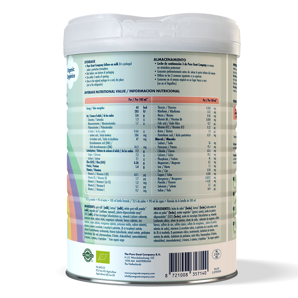 Pure Goat Company Organic Follow-on formula 3 - 800g