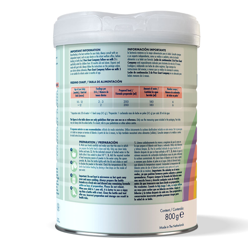Pure Goat Company Organic Follow-on formula 3 - 800g