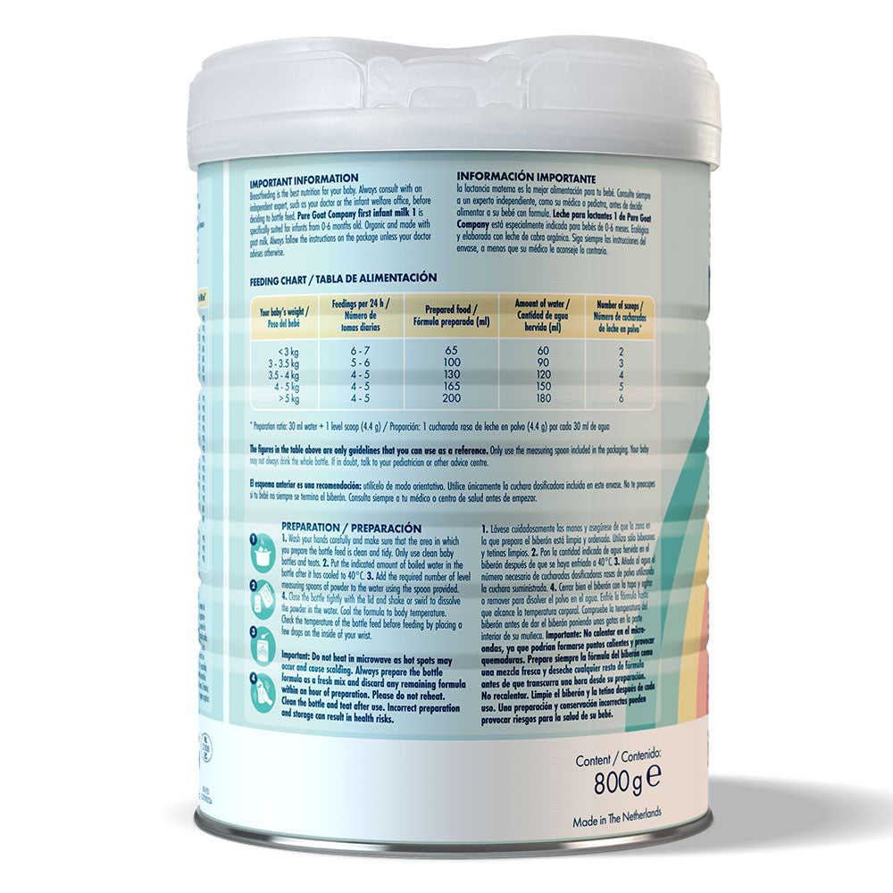 Pure Goat Company Organic PRE Infant Formula 1 - 800g