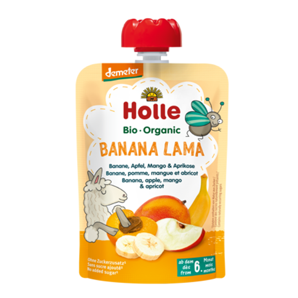 Holle Organic Baby Food Pouches - Banana Lama